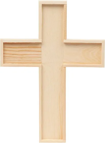 Miniatura 4 de Recortes de cruz de madera sin terminar, manualidades y decoración de fiestas, manualidades de escuela dominical y decoración de iglesia, lienzo