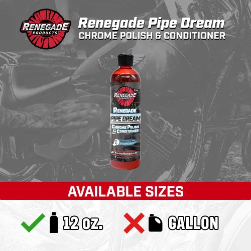 Miniatura 4 de Rebel Pipe Dream Acondicionador y Limpiador de Pulimento de Cromo de 12 oz para Tubos de Cromo, Chimeneas, Escape y Todo lo que Está en el Medio