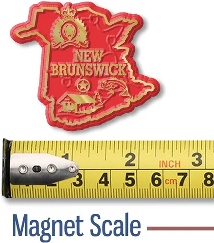 Miniatura 2 de Imán de la provincia de New Brunswick de Classic Magnets, recuerdos coleccionables de goma 3D estilo vintage y regalos fabricados en los Estados