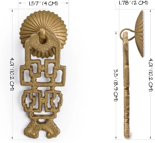 Miniatura 3 de Hardware Philosophy Ancient Throne - Tiradores de latón de 3.5 pulgadas, juego de 2, arquitectónico, diseño de interiores, herrajes