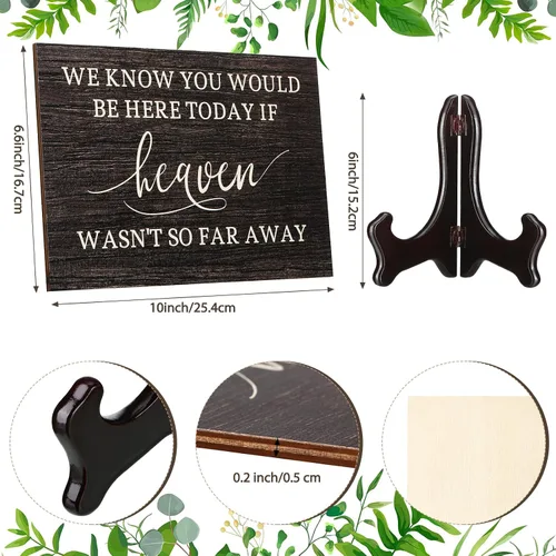 Miniatura 3 de Blulu Letrero conmemorativo de boda We Know You Would Be Here Today If Heaven Wasn't So Far Away Placa de memoria de madera para seres queridos