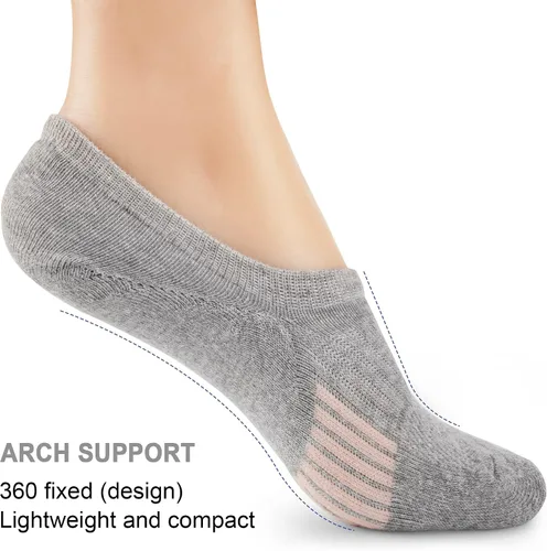 Miniatura 2 de Gonii Calcetines deportivos invisibles para mujer, calcetines tobilleros acolchados para correr, corte bajo, 5-8 pares