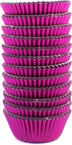 Miniatura 16 de Mini Foil Cupcake Liners Muffin Paper Baking Cups 300 Pcs (negro)
