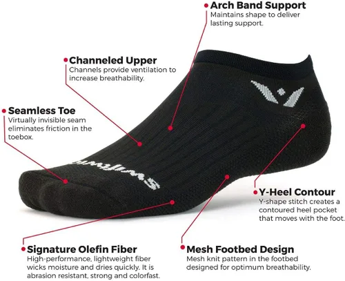 Miniatura 2 de Swiftwick - Calcetines para correr y ciclismo ASPIRE ZERO