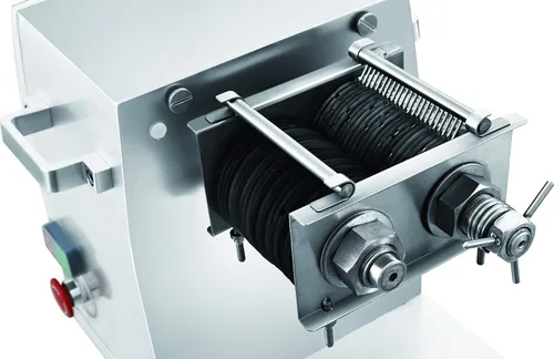 Miniatura 3 de KWS SL-48 1320W 1.8HP Cortador eléctrico de carne fresca de acero inoxidable para restaurante/delicatessen/carnicería (0.118 in)