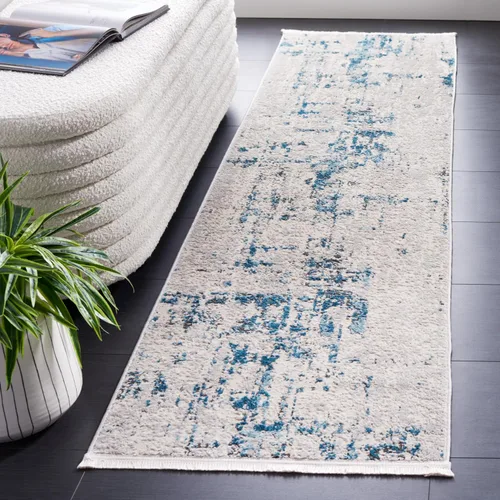 Miniatura 19 de SAFAVIEH Shivan Collection - Alfombra decorativa de 2 pies 2 pulgadas x 4 pies, gris y dorado, diseño abstracto moderno, no desprende pelusa