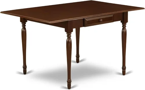 Miniatura 3 de East West Furniture MZDA5-MAH-12 - Juego de comedor de 5 piezas que consta de una mesa de cocina rectangular con gotas y 4 sillas Parson de tela