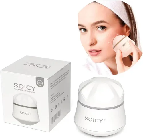 Rodillo facial de acero inoxidable para ojos y cara Rodillo de masaje de hielo de rotación de 360 grados Rodillo de masaje de hielo Herramienta de