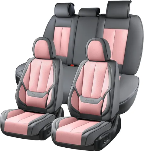 Miniatura 107 de Coverado Juego completo de fundas de asiento de automóvil, fundas de asiento para automóviles, fundas de asiento de coche beige para asientos