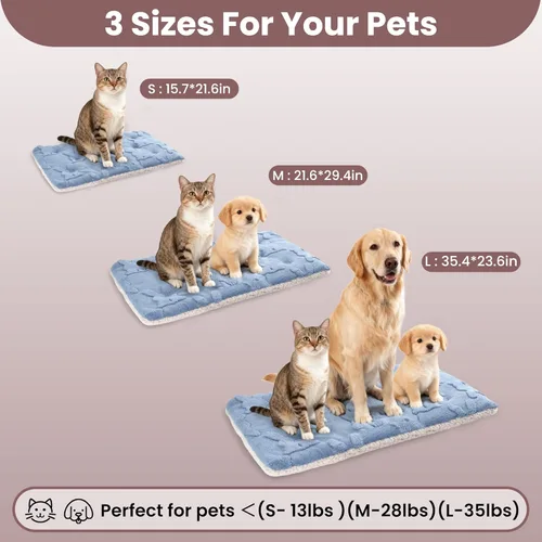 Miniatura 7 de Cama Autocalentable para Gatos, 28 X 22 Pulgadas Reversible de Dos Lados Tapete Autocalentable para Gatos y Perros, Almohadilla Calentadora Lavable