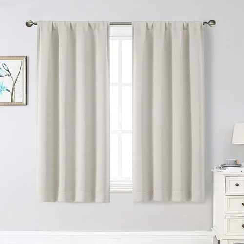 Miniatura 42 de Cortinas opacas para dormitorio, sala de estar, juego de 2 paneles de 54 pulgadas de largo, cortinas de oscurecimiento de habitación con aislamiento