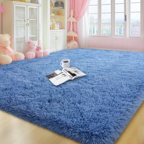 Miniatura 13 de qulint Alfombras de área de 5 x 7 pies para sala de estar, alfombra suave y esponjosa para dormitorio, alfombra de habitación de niños grandes, Gris