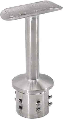 Acero inoxidable 316 grado 1-5/8" OD poste montaje fijo 1-5/8" radio soporte barandilla apoyo, acabado satinado (SH-342)