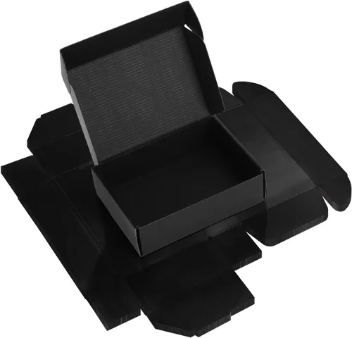 Miniatura 23 de Rempry Cajas de envío negras de 9 x 6 x 4 pulgadas, paquete de 20 cajas de cartón para pequeñas empresas, cajas de regalo para embalaje de envío