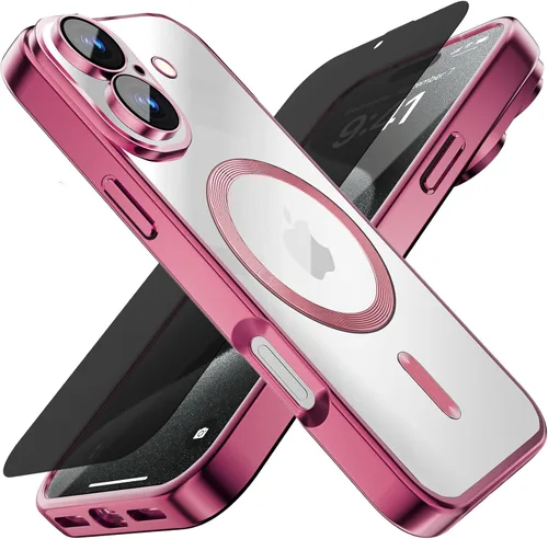 Miniatura 52 de Misscase Funda MagSafe compatible con iPhone 12 Pro Max con protector de lente de cámara, protección completa, funda magnética transparente
