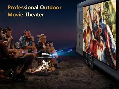 Miniatura 6 de GooDee Proyector inteligente 4K con WiFi 5G y Bluetooth, aplicaciones integradas, Dolby Audio, proyector exterior 800ANSI, proyector de cine en casa