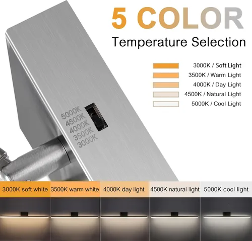 Miniatura 2 de Luz LED de tocador de 36 pulgadas, regulable 3000K-5000K 5CCT moderna accesorio de iluminación de tocador de maquillaje, barra de luz ajustable