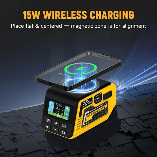 Miniatura 3 de Kzreect Regulador de voltaje ajustable de 300 W CC 2-30 V compatible con batería DeWalt de 18 V/20 V XT60 de salida, 140 W tipo C, 18 W USB-A