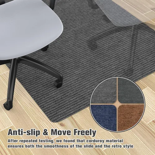 Miniatura 2 de Placoot - Alfombrilla de escritorio para silla de oficina para suelo de madera dura y baldosas, alfombrilla grande antideslizante para sillas