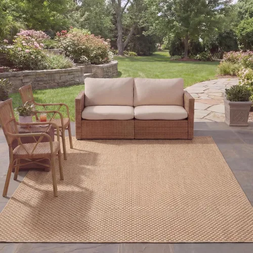 Miniatura 53 de SAFAVIEH Alfombra lavable al aire libre Courtyard Collection - 6'7" x 9'6", azul claro y gris claro, no desprende pelusa y fácil limpieza, ideal