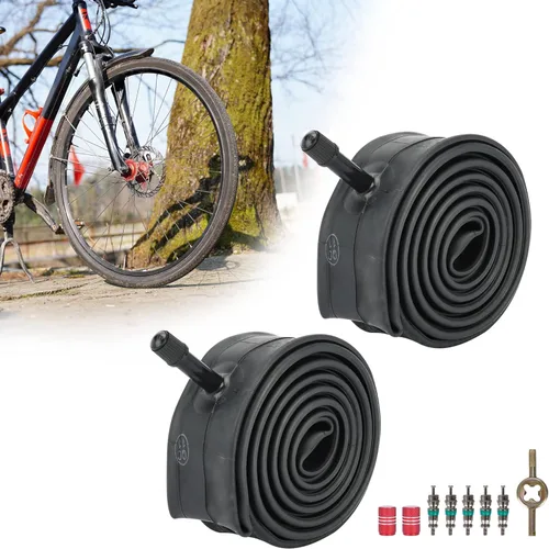 RUTU 700 x 23-25C, 28-32C, 35-43C, 38-45C, tubo interior de bicicleta de carretera con válvula Presta de 2.362 in, tubo interior de butilo pesado de