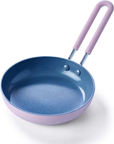 Miniatura 10 de GreenPan Mini sartén antiadherente de cerámica saludable, redondo de 5 pulgadas, sin PFAS, apto para lavavajillas, mango fresco, verde menta