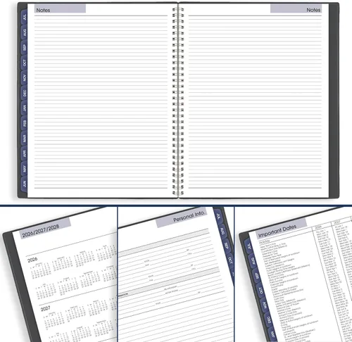 Miniatura 8 de AT-A-GLANCE Agenda 2026-2027 semanal y mensual académica de 12 meses, julio-junio, libro de citas trimestrales por hora, 8-1/2 x 11 pulgadas
