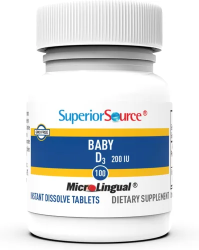 Miniatura 4 de Superior Source Suplementos nutricionales de fórmula infantil Baby D, 200 UI, 100