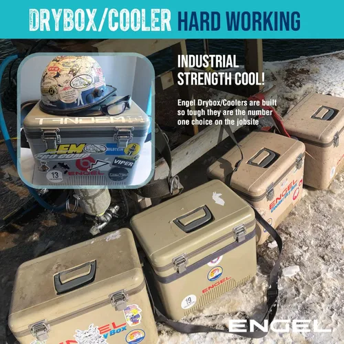 Miniatura 5 de Engel Hielera Drybox de 19 cuartos de galón, a prueba de fugas, hermética, y lonchera pequeña de carcasa dura para hombres y mujeres Azul