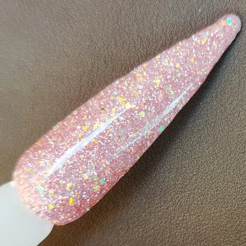 Miniatura 11 de Polvo de inmersión de uñas transparente que brilla en la oscuridad mezclado con polvo de capa superior de escamas de ópalo camaleón que cambia