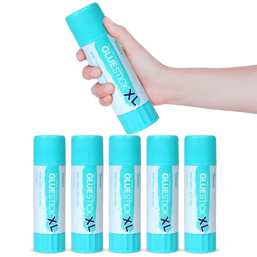 Miniatura 10 de Darice - Barras de pegamento gigantes moradas que desaparecen, gran barra XL Jumbo de 115 gramos - Se seca transparente, lavable, no tóxico