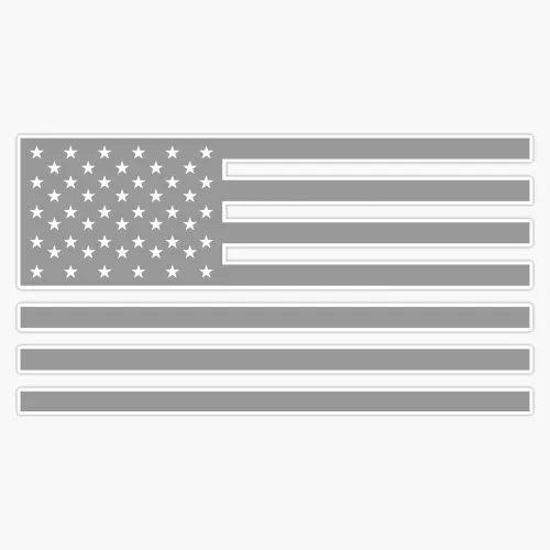 HOF Trading Adhesivo de vinilo impermeable para ventana de pared para laptop, 5 pulgadas, diseño de bandera, estrellas y rayas, Estados Unidos,