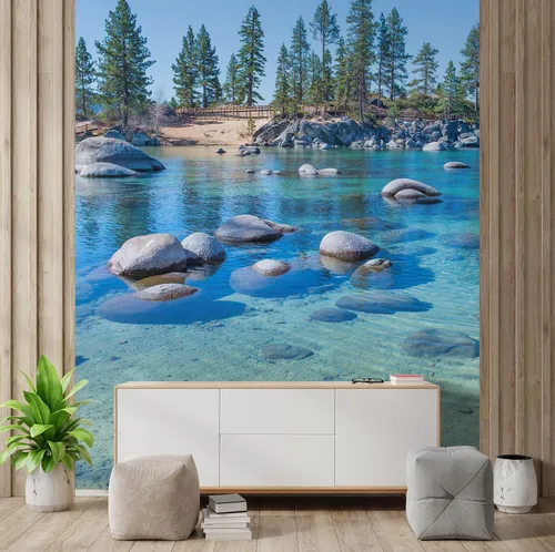 Miniatura 55 de wall26 - Mural de pared de arena cuadrado con rocas - Papel pintado grande autoadhesivo removible - 100x144 pulgadas Rock-1097-M01