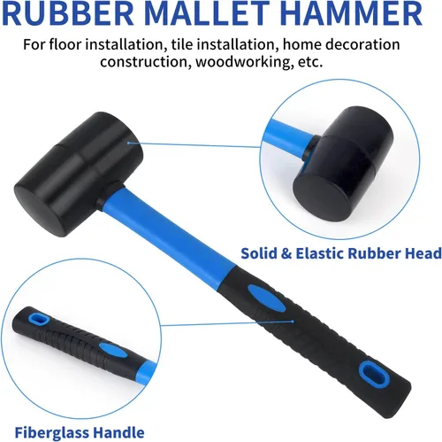 Miniatura 3 de Herramienta fijadora de huecos de piso para reparación de huecos de piso laminado, incluye ventosa y maza, kit azul