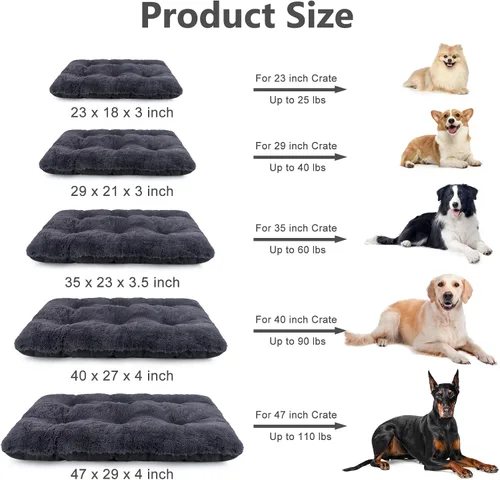 Miniatura 5 de JOEJOY Almohadilla grande para cama para perro, cama de lujo lavable para perros, almohadilla suave antideslizante para perros grandes, medianos