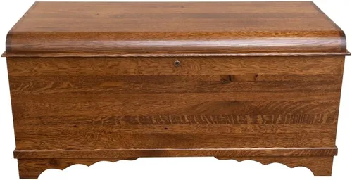 Miniatura 8 de Rustic Red Door Co. Cofre de Cedro Hope de 42 pulgadas con parte superior de cascada, pecho hecho en Amish con bisagras antideslizantes y cerradura