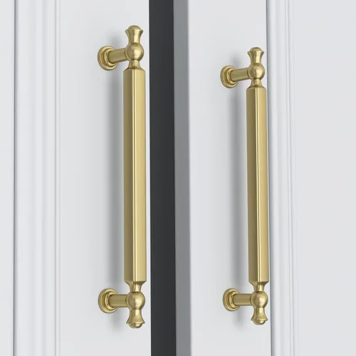 Miniatura 4 de Goldenwarm Paquete de 5 tiradores de gabinete dorados de 3 pulgadas, manijas de cajón de cocina, accesorios de tocador de aleación de zinc