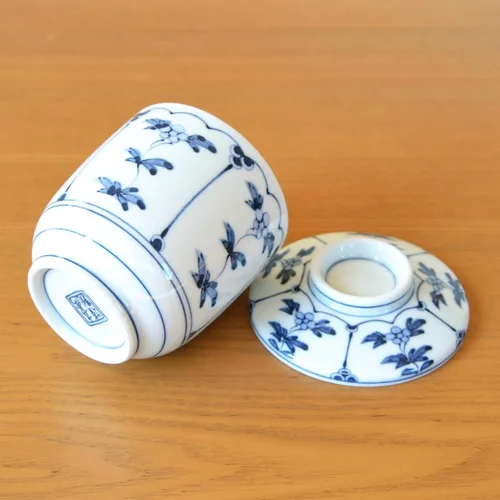 Miniatura 5 de 有田焼やきもの市場 Juego de 2 tazas de Chawanmushi con tapas japonesas Chawan Mushi Arita Imari Hecho en Japón Wari-Souka