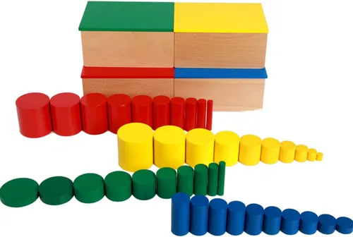 Miniatura 3 de YHZAN Montessori - Cilindros de madera para niños, juguete de madera para niños pequeños, herramientas de desarrollo temprano para niños pequeños
