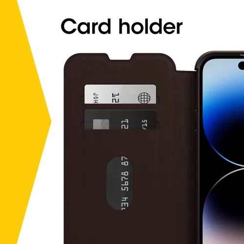 Miniatura 3 de OtterBox Funda para iPhone 14 Pro Max (solamente) Strada Series - Espresso (marrón), tarjetero, piel auténtica, apta para bolsillo, funda tipo folio
