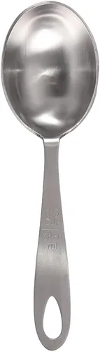 Miniatura 5 de Lindy's MPC4 - Juego de cucharas medidoras de acero inoxidable de 4 piezas, plata, 9 pulgadas de largo