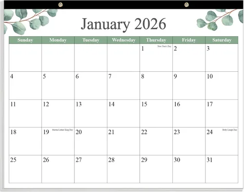Miniatura 8 de Calendario de escritorio 2026-12 meses, de enero de 2026 a diciembre de 2026, calendario de escritorio 2026 con papel grueso, 12 x 17 pulgadas, Negro
