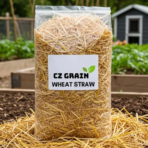 Paja de trigo 100% natural para cama de animales, mantillo de jardín, compost y fertilizante, y cobertura de césped (2 libras)