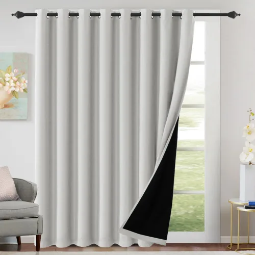 Miniatura 40 de H.VERSAILTEX Cortinas 100% de opacidad para dormitorio, con aislamiento térmico, cortinas opacas completas para sala de estar, cortinas de ventana