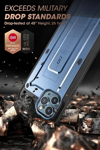 Miniatura 3 de SUPCASE Funda para iPhone 13 Pro con soporte y clip para cinturón (Unicorn Beetle Pro), [protector de pantalla integrado]