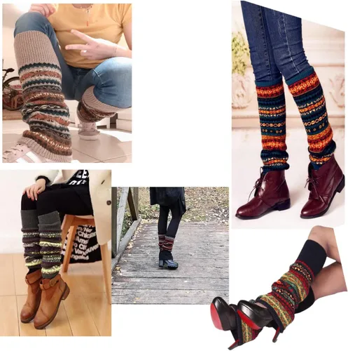 Miniatura 4 de Calentador de botas de punto de lana para mujer