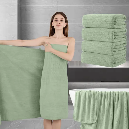 Miniatura 37 de Juego de toallas de baño de 8 piezas 2 toallas de baño grandes de gran tamaño, 2 toallas de mano y 4 paños Juego de toallas de baño ultrasuaves