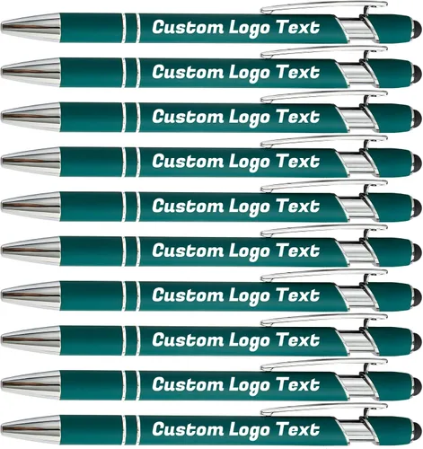 Miniatura 22 de Bolígrafos personalizados con nombre, texto, logotipo, bolígrafo personalizado para eventos de oficina de negocios con lápiz óptico para pantalla