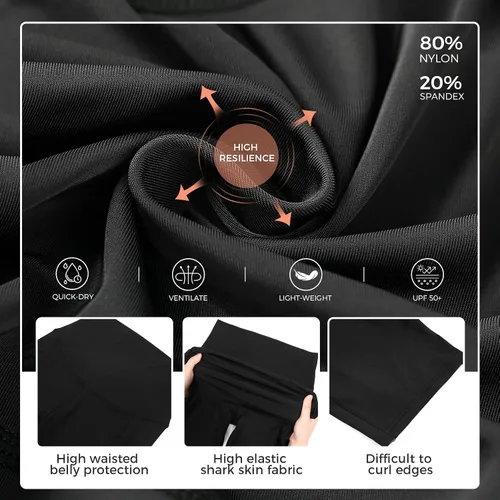 Miniatura 3 de Buauty Pantalones cortos de maternidad para mujer con bolsillos sobre el vientre, yoga, correr, atletismo, embarazo, pantalones cortos de descanso