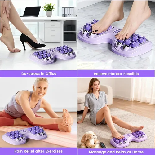 Miniatura 4 de Rodillo masajeador de pies para alivio de la fascitis plantar, terapia de acupresión de doble pie para aliviar el dolor, aliviar el estrés y mejorar